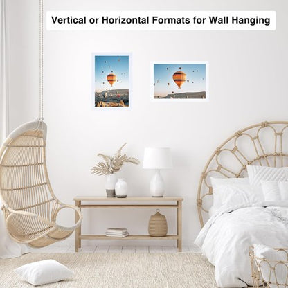 JCJMY 8.5x11 Picture Frame White for Wall Hanging or Tabletop, Wall Mounting Horizontally or Vertically, 8.5 x 11 Wall Gallery Poster Photo Frame with Shatter Resistant Plexiglass, White