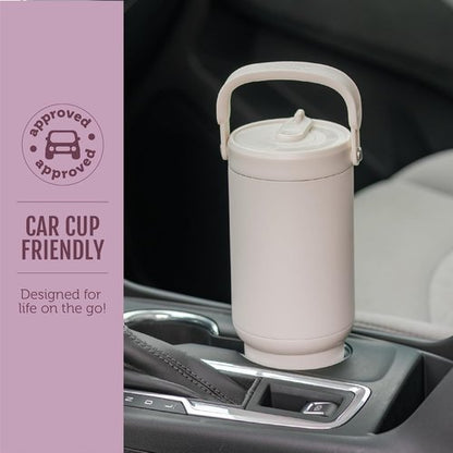 Ello Oasis Go+ 32oz Tumbler - Reusable Insulated Stainless Steel Cup | 100% Leakproof, 24-Hour Cold, Wild Raspberry