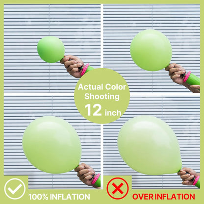 PartyWoo Lime Green Balloons - 127 Pcs Neon Latex Balloon Arch Kit for Graduation & Birthday Decor