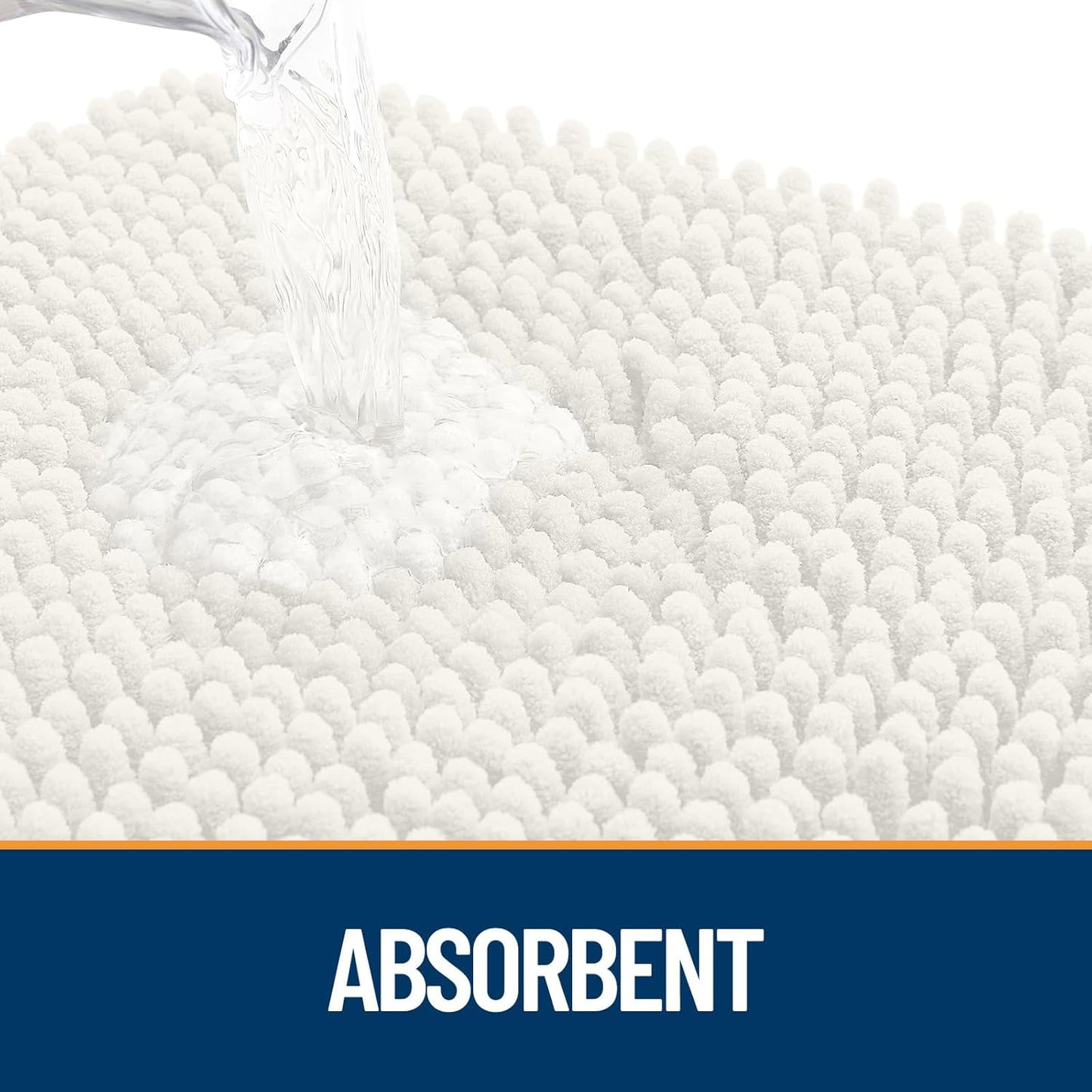 OLANLY Dog Door Mat - Absorbent Non-Slip Washable Doormat for Muddy Paws | 24x16 Inches, Ivory