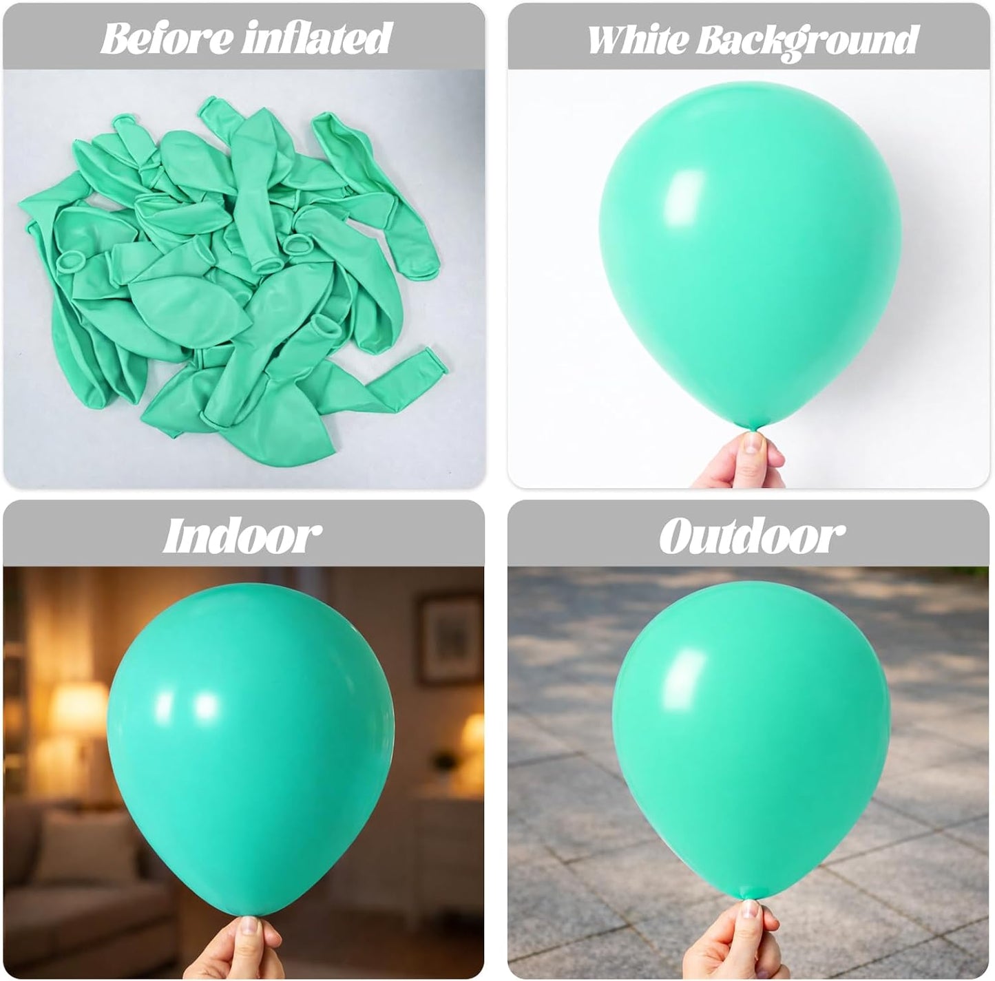 Voircoloria Teal Blue Balloons - 66 Pack of 12-Inch Turquoise Latex Party Balloons for Celebrations