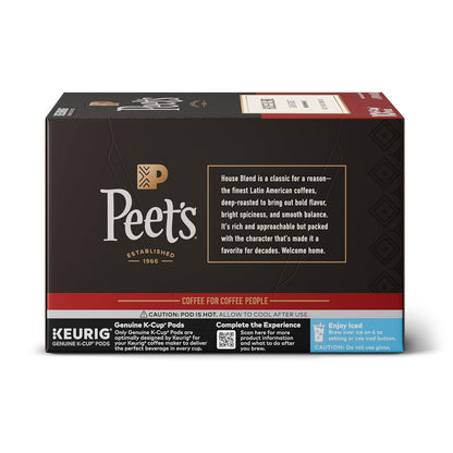 Peet's Coffee K-Cup Pods Dark Roast Variety Pack - 100% Arabica, 40 Count (4 Boxes of 10 Pods)