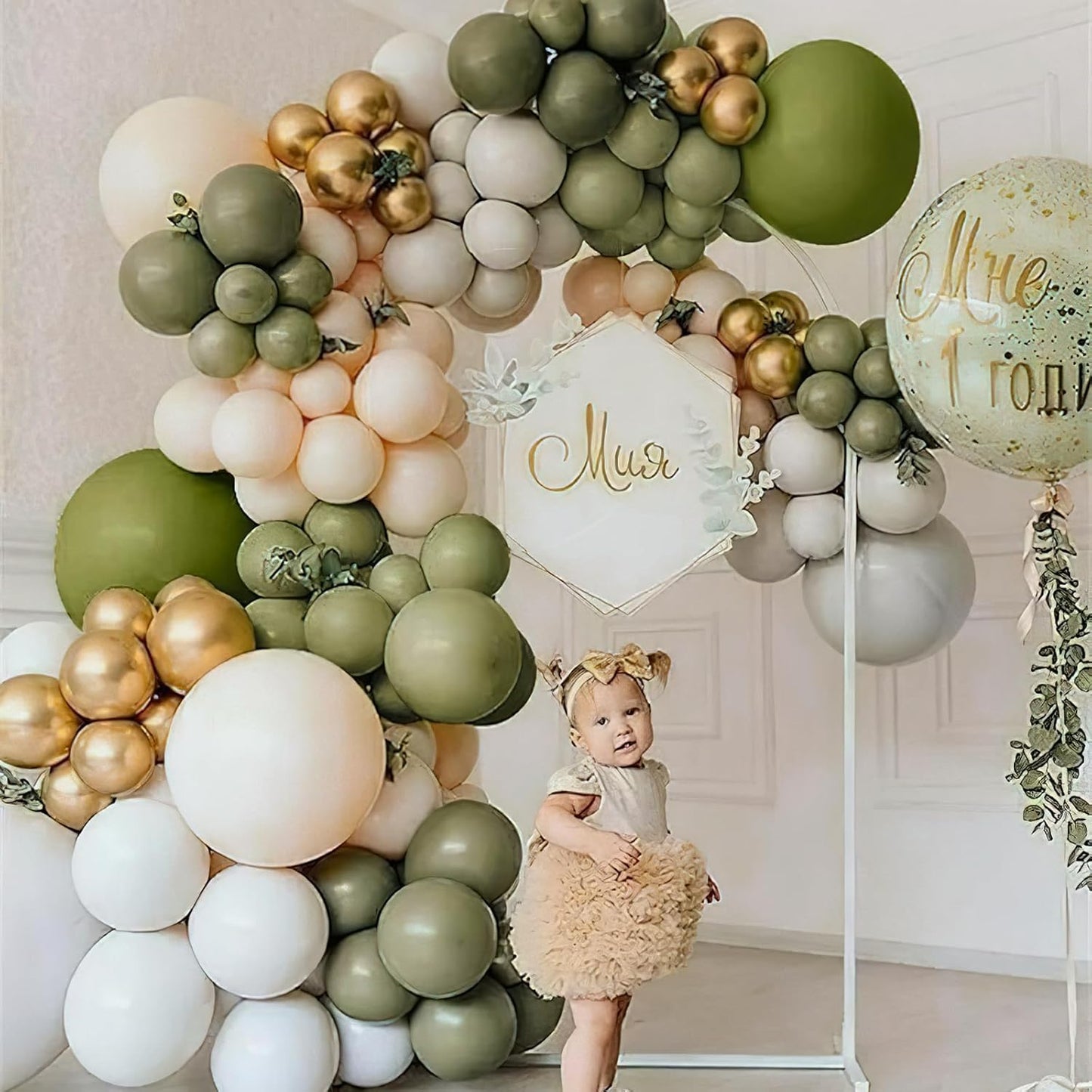 PartyWoo Sage Green Balloons - 152-Piece Latex Balloon Arch Kit for Weddings & Birthdays | Various Sizes