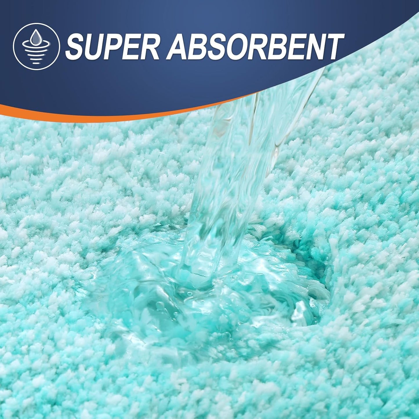OLANLY Bathroom Runner Rug - Extra Soft Microfiber Mat 70x24 | Quick Dry, Washable, Teal Color