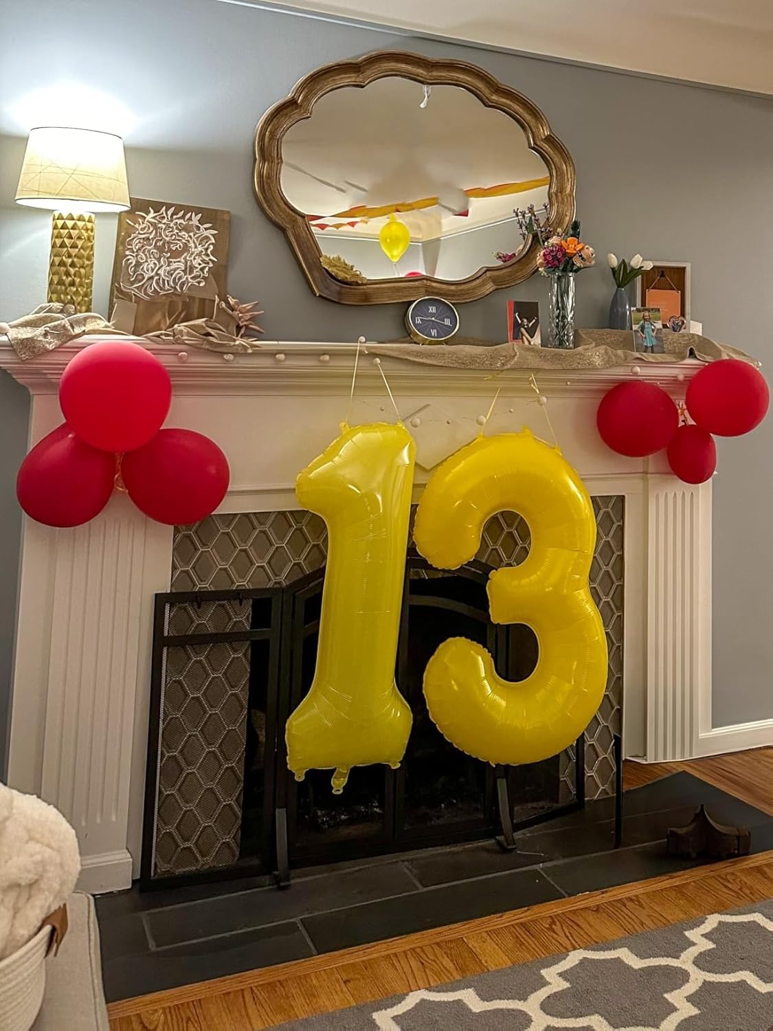 Numbers Balloon - 40 Inch Large Yellow Balloon for 3rd Birthday Party Decorations