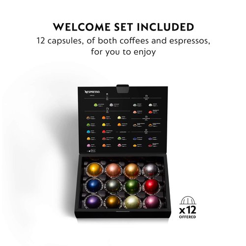 Nespresso Vertuo Plus Deluxe Coffee and Espresso Maker by De'Longhi, Matte Black, 3.8 Pounds
