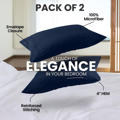 Utopia Bedding Pillow Cases Queen Size 2-Pack – Soft Brushed Microfiber – Envelope Closure – Perfect for Hospitals, Hotels, Guest Rooms – Oeko-TEX Certified, 20x30 Inches (Grey)