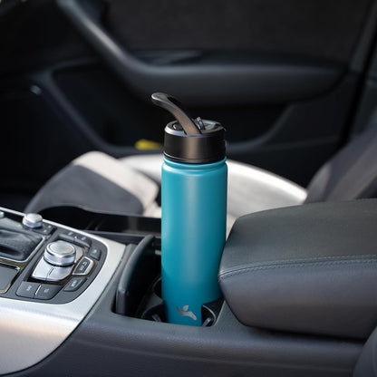 Skiennix 40oz Insulated Water Bottle - Durable Stainless Steel | Includes 3 Lids, Light Blue
