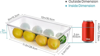 Vtopmart Clear Storage Bins - 12-Piece Stackable Organizers with Lids for Kitchen & Pantry