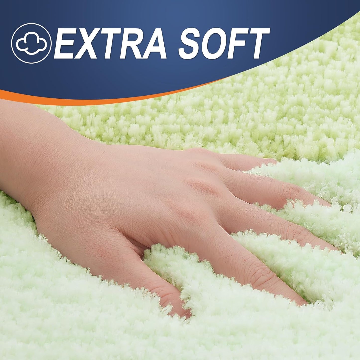 OLANLY Microfiber Bath Rugs - Extra Soft & Absorbent | Quick Dry, Washable, 24x16, Light Green