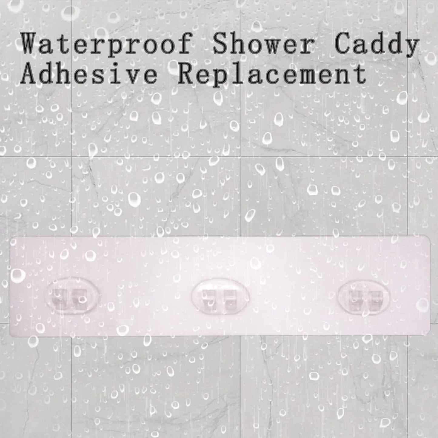 Skiennix Shower Caddy Adhesive - Strong Transparent Sticky Pads for No-Drill Bathroom & Kitchen Storage | 10 Pack