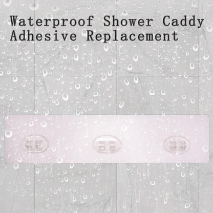 Skiennix Shower Caddy Adhesive - Strong Transparent Sticky Pads for No-Drill Bathroom & Kitchen Storage | 10 Pack