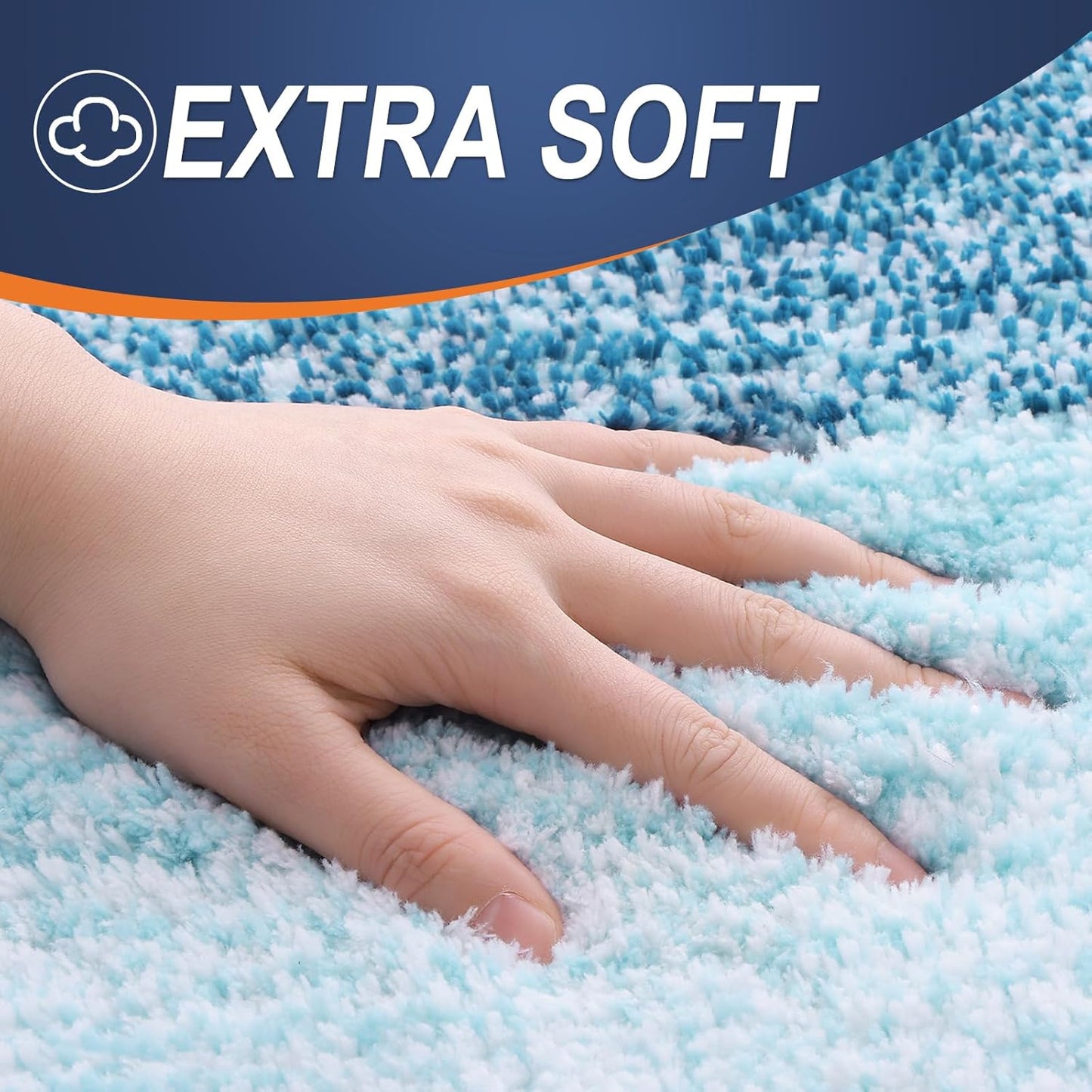 OLANLY Bathroom Runner Rug - Extra Soft Microfiber Mat | Quick Dry, Washable, 70x24, Peacock Blue