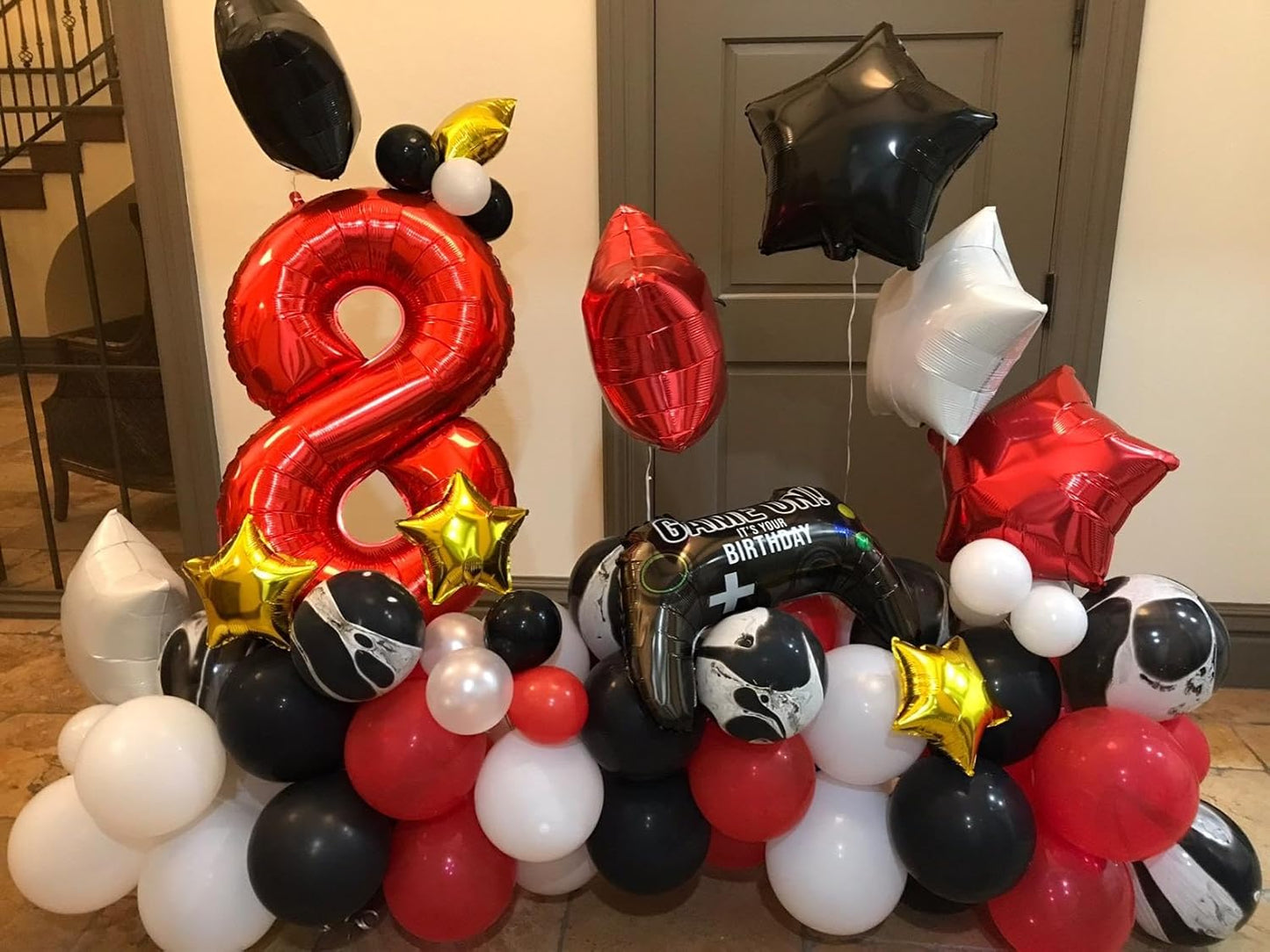 Red Number 8 Balloon by [Brand Name] - 40 Inch Birthday Decoration for Men & Boys | Perfect for 8th Birthday Parties, Weddings, Graduations