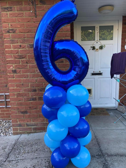 Night Blue Number 5 Balloon - 40 Inch Birthday Decoration for 5th Birthday Party Supplies