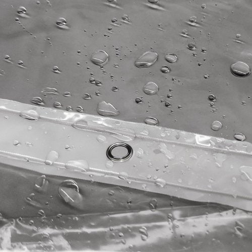 Barossa Design Clear Black Stall Shower Curtain Liner with 3 Magnets - 36" x 72" Waterproof PEVA Plastic Shower Liner for Small Bathroom, Lightweight Bath Curtain, Metal Grommets - Clear Black
