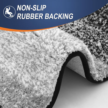 OLANLY Large Bathroom Rug Mat - Extra Soft Microfiber, Quick Dry & Machine Washable | 40x32, Black