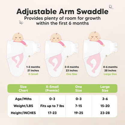 Skiennix Organic Baby Swaddle Wraps - Soft & Snug Sleep Sacks for Newborns 0-3 Months | 3-Pack in Glacier