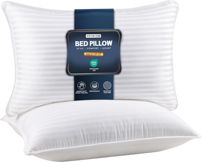 Utopia Bedding Queen Size Bed Pillows - Set of 2 Down Alternative Cooling Pillows for All Sleepers