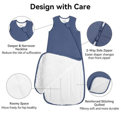 BubblePanda Modal Sleep Sack - Super Soft 0.5 Tog Toddler Blanket for Summer | 6-12 Months