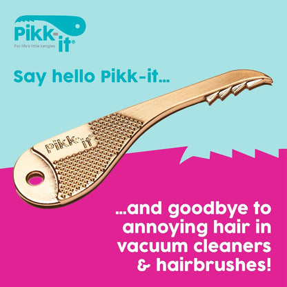 Pikk-it Vacuum Hair Brush Cleaner Tool - Effortlessly Removes Pet & Human Hair | Single/Twin Pack