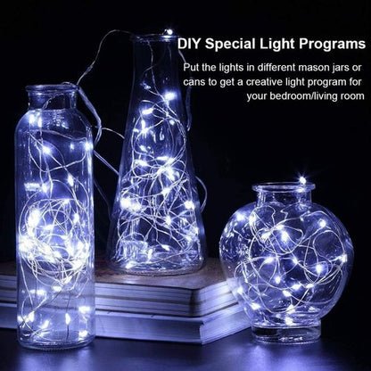 AOZOPE 20 Pack Fairy Lights - Waterproof 7ft LED Mini String Lights for Weddings & Christmas | Cool White