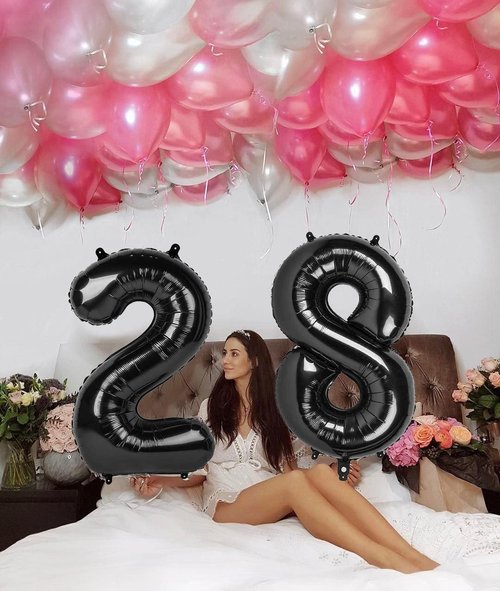 40 Inch Black Number 8 Balloon - Perfect for 8th Birthday Parties, Weddings & Graduations