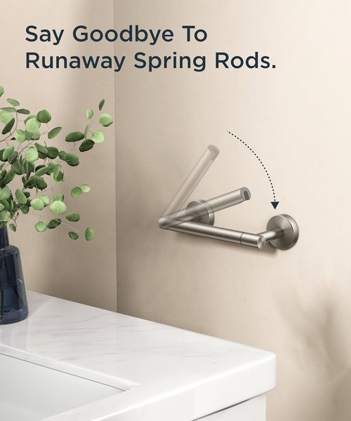 FORIOUS Toilet Paper Holder - Rustproof Stainless Steel Double Post Pivoting Design | Bathroom Accessory