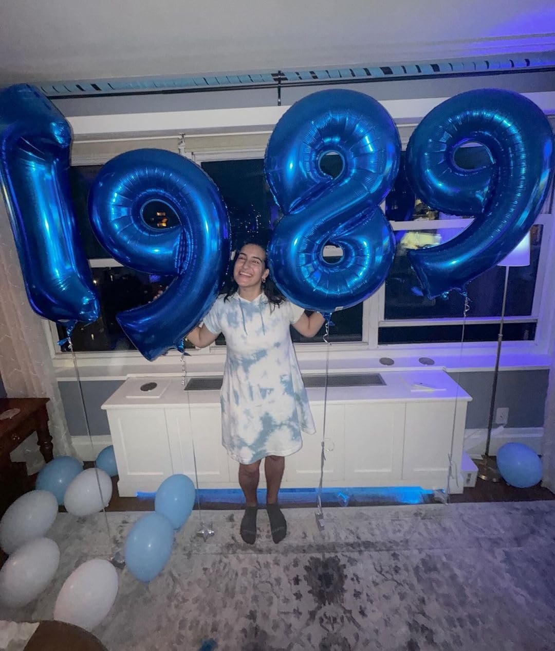 Number 19 Balloon - Navy Blue 40 Inch Birthday Decoration for 19th Year Celebration