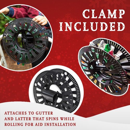 HOLDN’ STORAGE Premium Christmas Light Storage Bag - Heavy Duty 600D Tear Proof Material | Stores Up to 375 Ft of Mini Tree Lights & Extension Cords in Red
