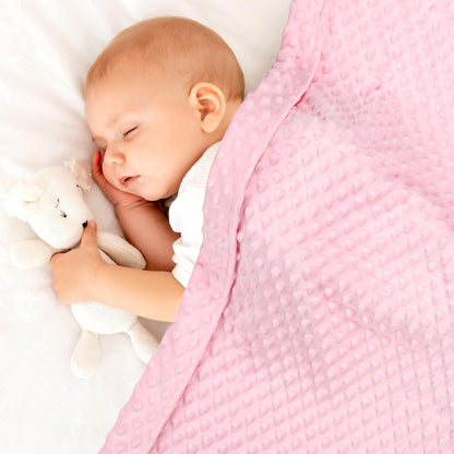 Skiennix Baby Blanket - Soft Double Layer Toddler Blanket 30 x 40 Inch | Pink for Nursery & Stroller