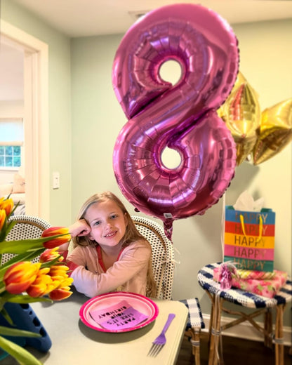 Pink 9 Balloon | 40-Inch Giant Number Balloon for 9th Birthday Decorations & Parties
