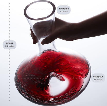Wine Aerator Pourer and Citadel Wine Decanter Bundle by Vintorio