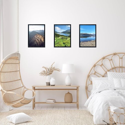 JCJMY Picture Frame - 11x15 Inch for Horizontal & Vertical Display | Shatter-Resistant Plexiglass, Black