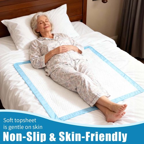 60 Count Disposable Bed Pads 30" x 36" for Adults, Kids & Pets – Super Absorbent Chucks Pads with Waterproof Backing, Leakproof Incontinence Underpads, Soft Non-Woven Top, Bed & Furniture Protection