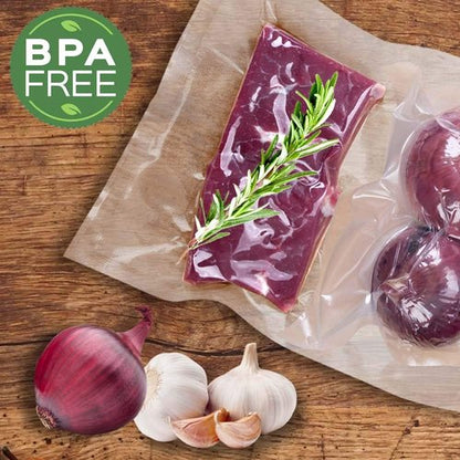 MakMeFre Vacuum Sealer Bags - 6 Pack of 8"x20' & 11"x20' Rolls | BPA Free, Commercial Grade, Puncture Resistant