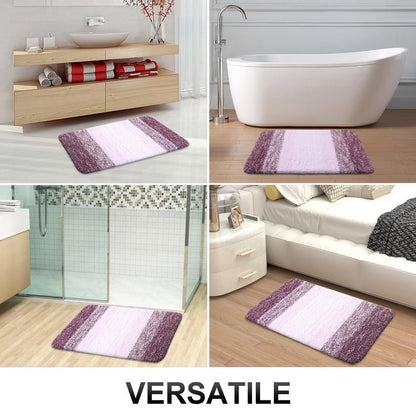 OLANLY Large Bathroom Rugs Mat 54x24, Extra Soft Absorbent Microfiber Bath Rugs, Rubber Backing, Quick Dry, Machine Washable Bath Mats for Bathroom Floor, Tub and Shower, Home Decor Accessories, Mauve