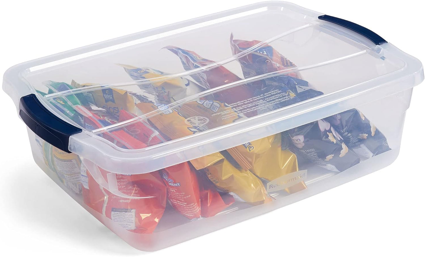 Rubbermaid Cleverstore 17 Qt Clear Storage Bins - Stackable, BPA-Free, 6-Pack, Made in USA