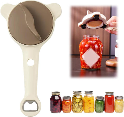 Skiennix Jar Opener - 4-in-1 Multi-Function Adjustable Tool for Seniors with Arthritis | Easy Grip