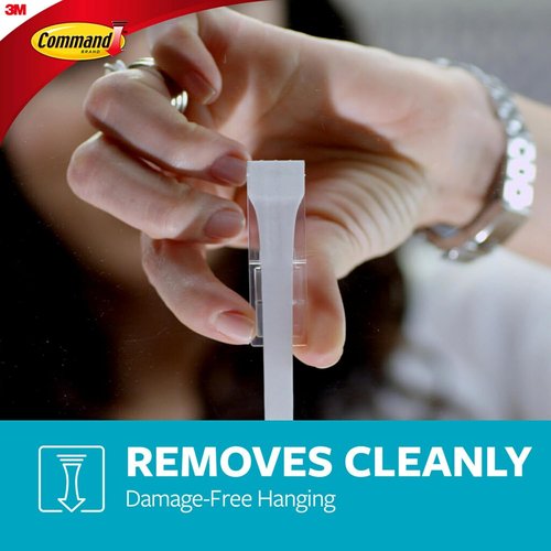 Command Bathroom Hook - Water-Resistant Strips for Damage-Free Organization | 1 Hook, 2 Strips