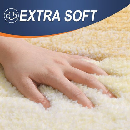 OLANLY Bathroom Rugs Mat 36x24, Extra Soft Absorbent Microfiber Bath Rug, Rubber Backing, Quick Dry, Machine Washable Bath Mats for Bathroom Floor, Tub and Shower, Home Decor Accessories, Light Yellow