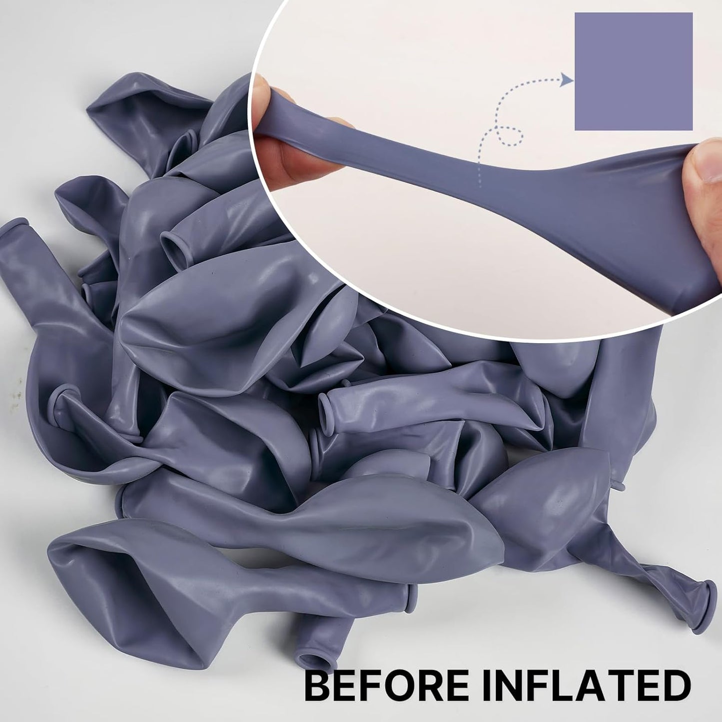 PartyWoo Dusty Blue Balloons - 100pcs 12 Inch Latex Balloons for Baby Showers & Celebrations