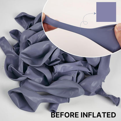 PartyWoo Dusty Blue Balloons - 100pcs 12 Inch Latex Balloons for Baby Showers & Celebrations