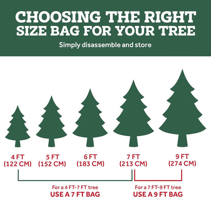 ZOBER Christmas Tree Storage Bag | 600D Oxford Fabric - Waterproof & Tear-Proof for 7.5 Ft Trees - Durable Handles - Green