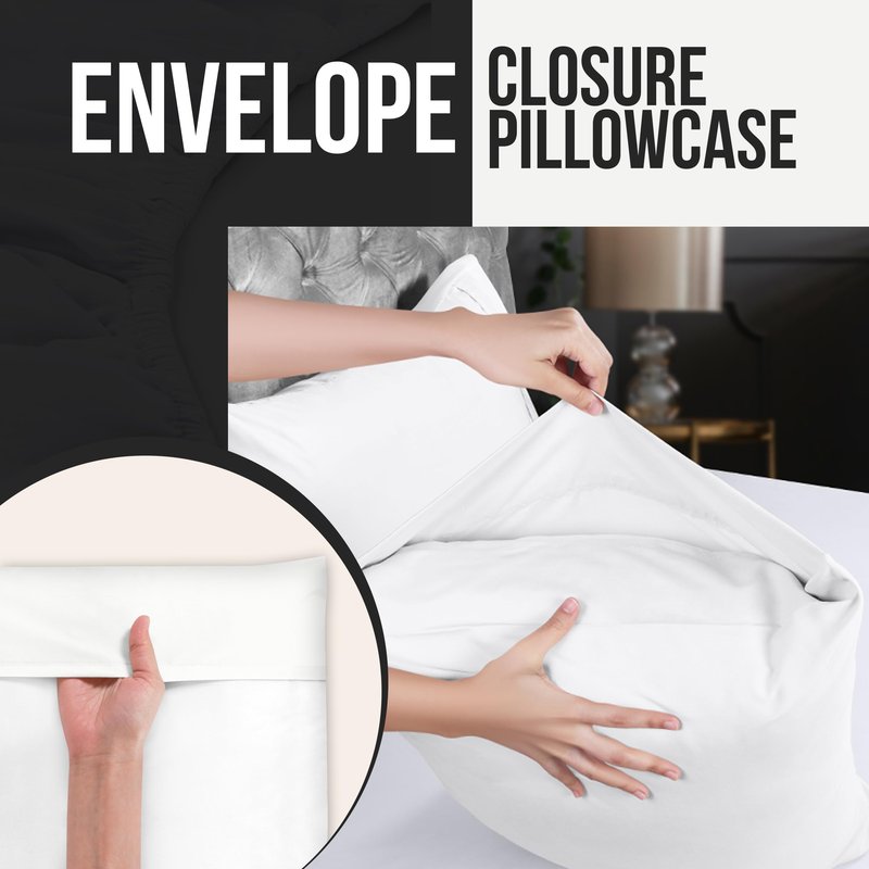 Utopia Bedding Queen Pillow Cases - 4 Pack - Envelope Closure - Soft Brushed Microfiber Fabric - Shrinkage and Fade Resistant Pillow Covers Queen Size 20 X 30 Inches (Queen, White)
