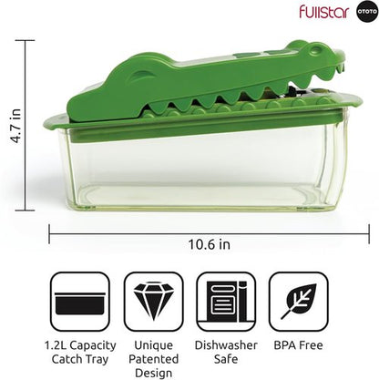 Fullstar Vegetable Chopper & Slicer | Multifunctional Crocodile Onion Cutter - Cool Kitchen Gadget