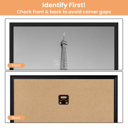 upsimples 11x17 Picture Frame Black 3 Pack, Scratch-Proof 11 x 17 Poster Frames for Photo Gallery - Slide-In Strips, Horizontal or Vertical Wall Mounting