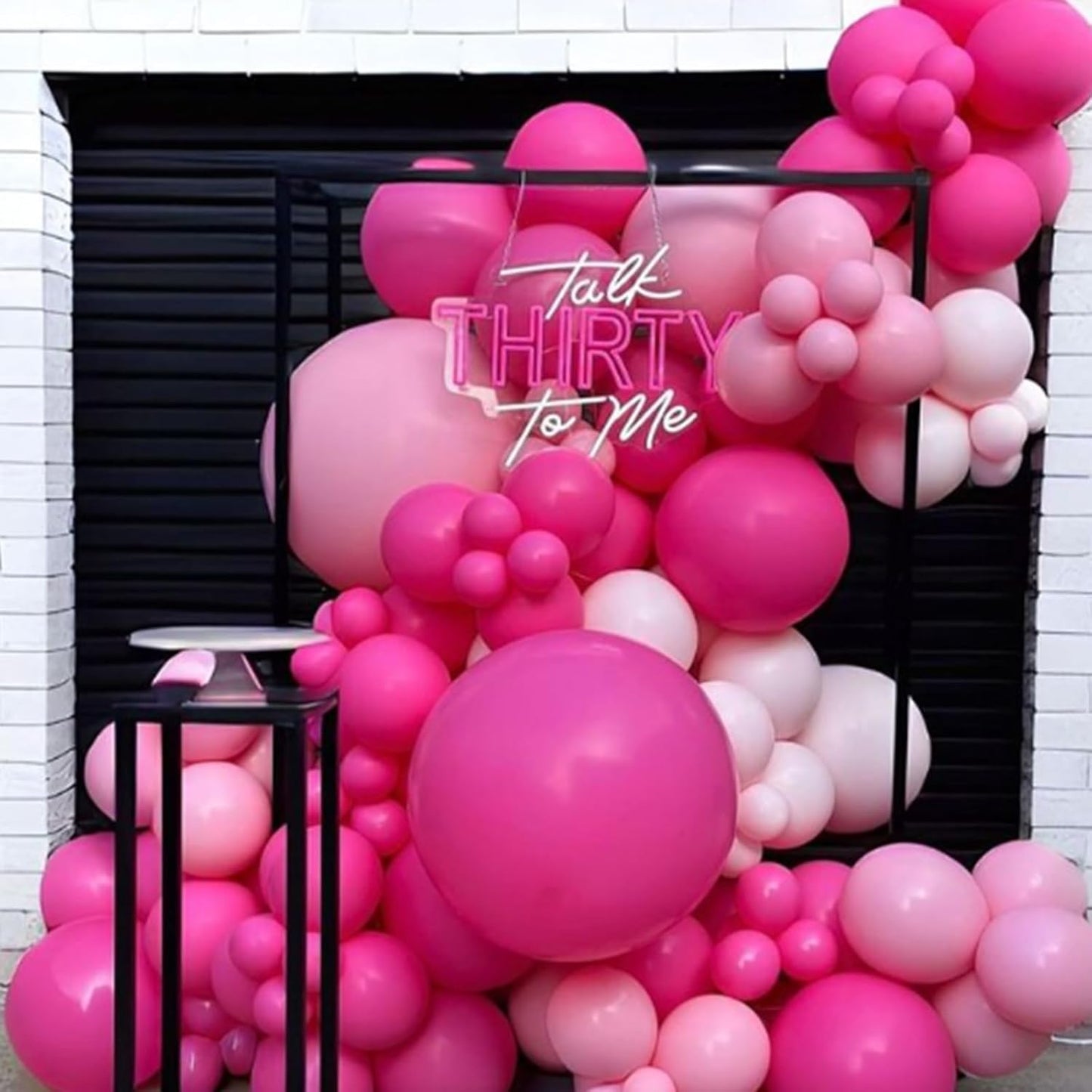 Awenztech Hot Pink Balloons - 12 Inch Latex Party Balloons | 50 Pack for Weddings & Birthdays