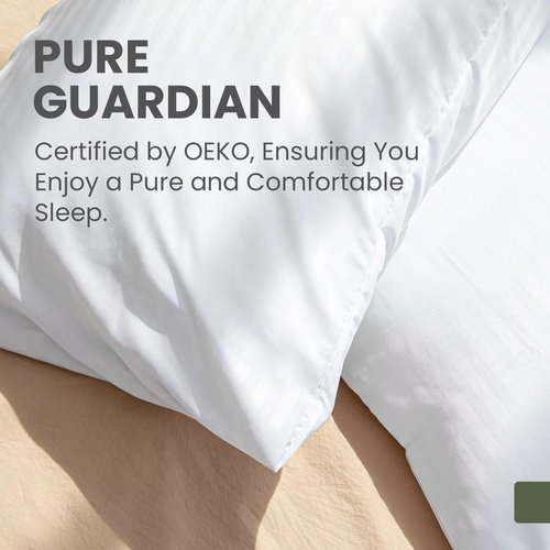 Fairpeak 4 Pack Standard Size Pillow Protectors with Zipper, Oeko-TEX Certified Pillow Covers, Luxury Hotel Quality Pillow Cases, Soft Breathable, Machine Washable, 20 x 26