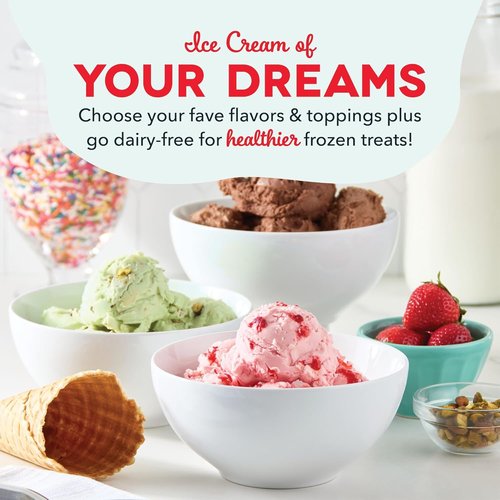 Dash Deluxe Gelato & Ice Cream Maker - One-Touch Churning for Homemade Desserts - 2 Quarts, Aqua